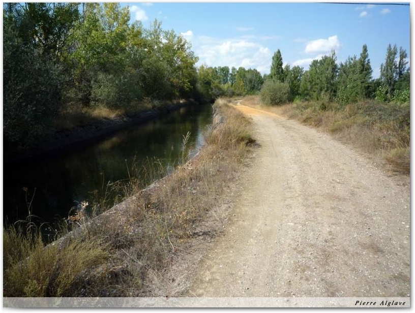 Le Chemin sur les bords du canal d`irrigation