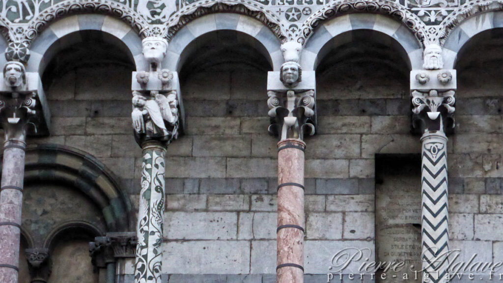Lucques : détail de l'église San Michele
