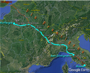San Gimignano sur ma Via Francigena