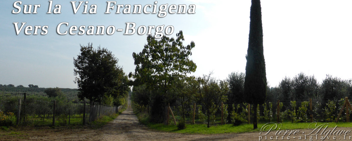 En route vers Cesano Borgo sur la Via Francigena