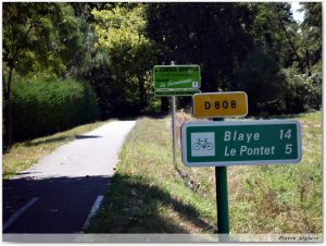 Départ de la piste cyclable